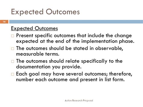 expected results example.